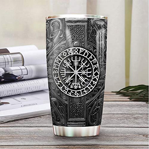 64HYDRO 20oz Viking Gifts for Men, Dad, Son, Husband, Unique Birthday Gifts for Men, Cool Gifts for Men Viking Compass Celtic Tumbler Cup with Lid, Double Wall Vacuum Insulated Travel Coffee Mug | The Storepaperoomates Retail Market - Fast Affordable Shopping