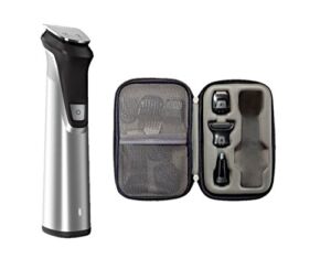 Philips Norelco Multi Groomer – 25 Piece Mens Grooming Kit for Beard, Body, Face, Nose, and Ear Hair Trimmer,Shaver, and Clipper with Premium Storage Case – NO Blade Oil Needed, MG7770/49
