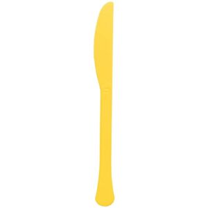 Amscan Yellow Sunshine Heavy Weight Plastic Knives-One Size-Pack of 50