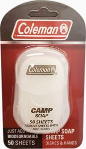 Coleman Camp Soap Sheets, Travel Soap Sheets – 50 count