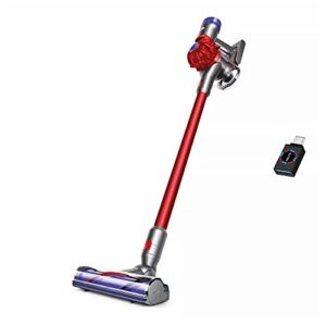 Premium Dyson V8 Motorhead Origin Cordless Stick Vacuum Cleaner I Deep Cleans I Strong Suction for Versatile Cleaning I Washable Filter I Advanced Whole-Machine Filtration I Red + USB-C Adapter