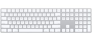 Apple Magic Keyboard with Numeric Keypad (Wireless, Rechargable) – US English – Silver