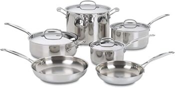 Cuisinart 77-10P1 10-Piece Chef’s-Classic-Stainless Collection, Cookware Set | The Storepaperoomates Retail Market - Fast Affordable Shopping
