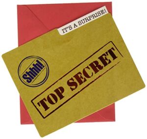 Amscan Party Supplies Top Secret Large Novelty Invitations (8 Ct), 4 3/4″ x 6″, Multi