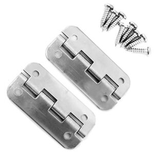 Cornucopia Stainless Steel Replacement Cooler Hinges Compatible with Igloo Style Ice Chests (Pack of 2 Hinges, 8 Screws)