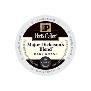 Peet’s Coffee & Tea Coffee Major Dickason’s Blend K-Cup Portion Pack for Keurig K-Cup Brewers, 88 Count (Packaging May Vary)