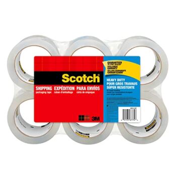 Scotch Heavy Duty Shipping Packaging Tape, 1.88″ x 54.6 yd, 3″ Core, Clear, Great for Packing, Shipping & Moving, 6 Rolls (3850-6) | The Storepaperoomates Retail Market - Fast Affordable Shopping