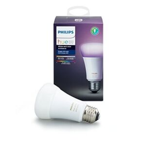 Philips Hue White and Color Ambiance A19 60W Equivalent Dimmable LED Smart Light Bulb, 1 Smart Bulb, Works with Alexa, Apple HomeKit, and Google Assistant (California residents)