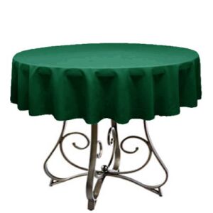 New Creations Fabric & Foam Inc, Tablecloth for 48″ Round Small Coffee Table With a 6″ Drop , Hunter Green