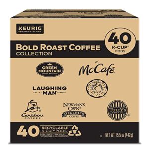 Keurig Bold Roast Coffee Collection Variety Pack, Single-Serve Coffee K-Cup Pods Sampler, 40 Count