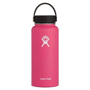 Hydro Flask Water Bottle – Stainless Steel & Vacuum Insulated – Wide Mouth with Leak Proof Flex Cap – 32 oz, Watermelon
