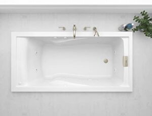 American Standard 7236VC.020 Evolution Deep Soak Whirlpool Bath Tub with Ever Clean and Hydro Massage System I, White, 6-Feet by 36-Inch