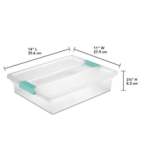Sterilite Large 5.7 Qt Multi-Purpose File Clip Storage Box Organizing Tote Container with Latching Lid and Handles for Homes and Offices, (12 Pack) | The Storepaperoomates Retail Market - Fast Affordable Shopping