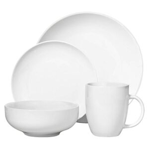 Porcelain 16pc Coupe Dinnerware Set White – Threshold
