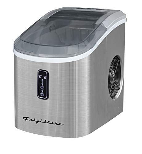 Frigidaire EFIC103-AMZ-SC Counter Top Maker with Over-Sized Ice Bucket, Stainless Steel, Self Cleaning Function, Heavy Duty, Stainless | The Storepaperoomates Retail Market - Fast Affordable Shopping