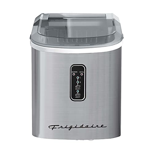 Frigidaire EFIC103-AMZ-SC Counter Top Maker with Over-Sized Ice Bucket, Stainless Steel, Self Cleaning Function, Heavy Duty, Stainless | The Storepaperoomates Retail Market - Fast Affordable Shopping
