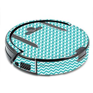 MightySkins Skin Compatible with Shark Ion Robot R85 Vacuum – Turquoise Chevron | Protective, Durable, and Unique Vinyl Decal wrap Cover | Easy to Apply, Remove, and Change Styles | Made in The USA