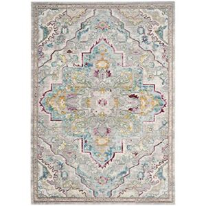 SAFAVIEH Mystique Collection 9′ x 12′ Grey/Light Blue MYS921L Watercolor Distressed Area Rug