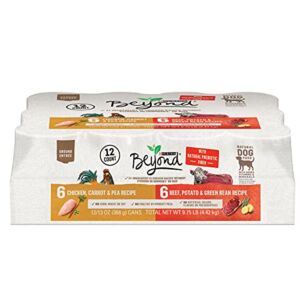 Purina Beyond Natural Pate Wet Dog Food Variety Pack, Grain Free Chicken & Beef Ground Entrees – (12) 13 oz. Cans