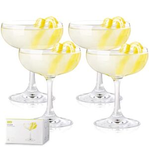 True Coupe Glasses Martini Daiquiri Manhattan Cocktail Barware Glass, 7 oz, Set of 4
