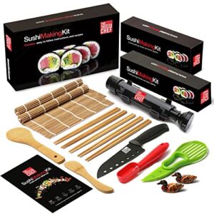 Sushi Making Kit – Complete Sushi Maker Kit, Sushi kit with bamboo sushi rolling mat – Our Sushi Bazooka makes Sushi Making so easy The perfect sushi making kit for beginners with instructions