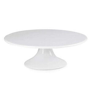 Sweese 708.101 10-Inch Porcelain Cake Stand, Round Dessert Stand, Cupcake Stand for Birthday Parties, Weddings, Baby Shower and Other Events, White