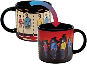 Star Trek Transporter Heat Changing Mug – Add Coffee or Tea and Kirk, Spock, McCoy and Uhura Appear on the Planet’s Surface – Comes in a Fun Box