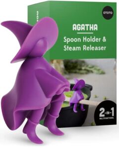 OTOTO Agatha Spoon Holder for Stove Top – Witchy Gifts for Homecooks – Spatula Holder and Cooking Spoon Rest for Stove Top and Kitchen Counter – Heat-Resistant, BPA-Free Fun Cooking Gadgets