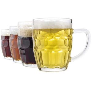 Dimple Stein Beer Mug – 20 OZ (4 Pack)