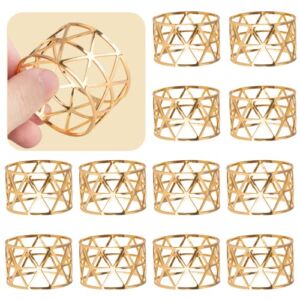 12PCS – Napkin Rings, Gold Napkin Rings Set of 12, Holiday Napkin Holders for Dining, Anniversary, Birthday, Christmas, Easter, Fall, Halloween, Thanksgiving, Party of Table Setting