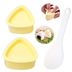 Triangle Onigiri Mold, Beige Triangle Sushi Mold ,Rice Ball Mold Maker Mold for Home DIY Lunch Boxed Meal and Children Bento