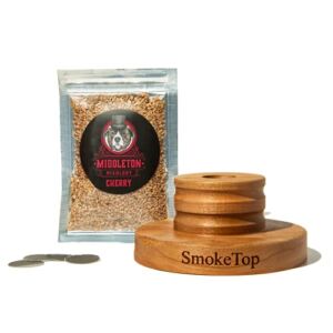SmokeTop Cocktail Smoker Kit – Old Fashioned Chimney Drink Smoker for Cocktails, Whiskey, & Bourbon – by Middleton Mixology (Cherry)