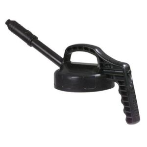 Oil Safe Stretch Spout Lid – Precise Pouring | Industrial Grade | Heat-resistant | Moderate Flow | 10 Different Colors – Black