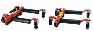 Dragway Tools (2) 12in. Hydraulic Wheel Dolly Vehicle Positioning Jack Lift Hoist with 1500 lb Capacity
