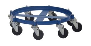 Vestil OCTO-55-CI Octo Drum Dolly with Cast Iron Casters, 2000 lbs Capacity