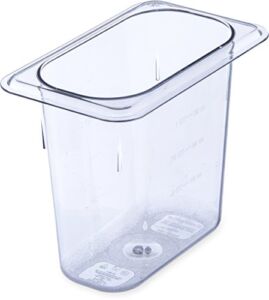 CFS Plastic Food Pan 1/9 Size 6 Inches Deep Clear