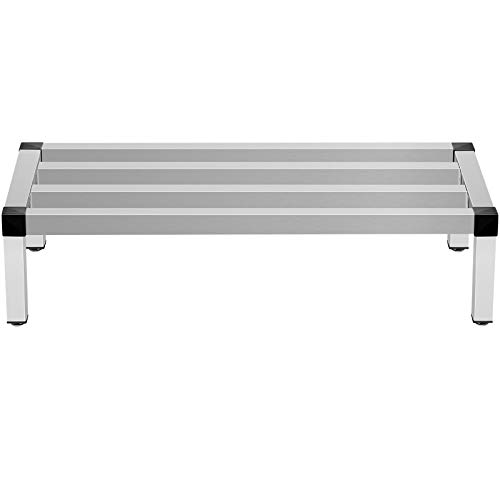 VEVOR Aluminum Dunnage Rack, 48” x 20” Commercial Floor Food Shelf, 8” Off The Floor, 1500lbs Capacity Aluminum Storage Rack, Commercial Food Service Storage in Restaurant, Kitchens, Shops | The Storepaperoomates Retail Market - Fast Affordable Shopping