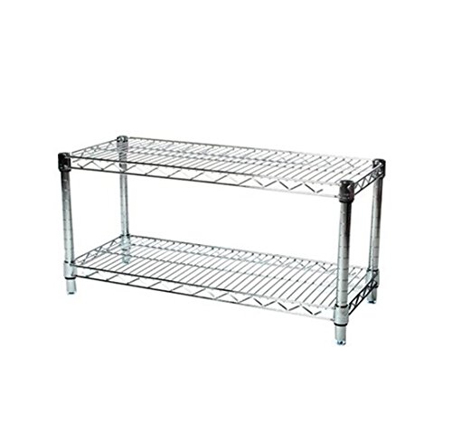 Commercial Chrome Wire Shelving 21 x 48 (2 Shelf Unit) 18″ Height | The Storepaperoomates Retail Market - Fast Affordable Shopping