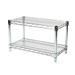 Commercial Chrome Wire Shelving 24 x 24 (2 Shelf Unit) 18″ Height
