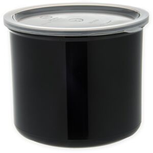 CFS Classic™ Round Storage Container with Lid, 4 Quart Crock, Black (Pack of 6)