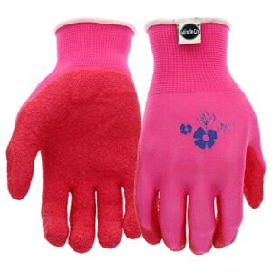 Miracle-Gro MG37168 Lightweight Slip Resistant Gloves – [1 Pair] Medium/Large Latex Dipped Gardening Gloves, Latex Coated Palm and Stretch Knit