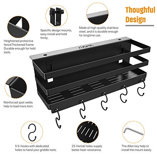RUSFOL Upgraded Stainless Steel Griddle Caddy for 28″/36″ Blackstone Griddles, with a Allen Key, Space Saving BBQ Accessories Storage Box, Free from Drill Hole&Easy to Install | The Storepaperoomates Retail Market - Fast Affordable Shopping