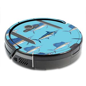 MightySkins Skin Compatible with Shark Ion Robot R85 Vacuum Minimum Coverage – Billfish Stripes | Protective, Durable, and Unique Vinyl Decal wrap Cover | Easy to Apply, Remove | Made in The USA