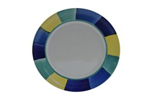 Crate and Barrel Italy Blue Green Yellow ITALY 10″ Dinner Plate