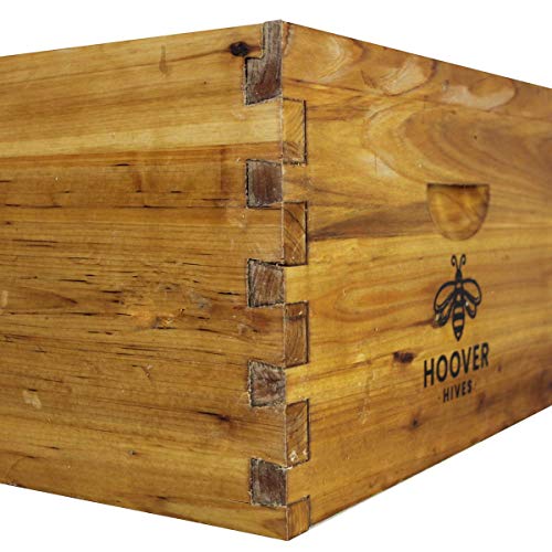 Hoover Hives 10 Frame Langstroth Deep Brood Box Dipped in 100% Beeswax Includes Wooden Frames & Waxed Foundations (Assembled) | The Storepaperoomates Retail Market - Fast Affordable Shopping