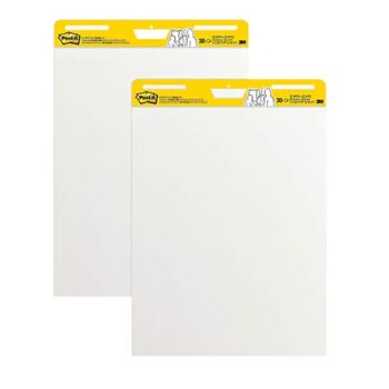 Post-it Super Sticky Easel Pad, 25 in x 30 in, White, 30 Sheets/Pad, 2 Pad/Pack, Large White Premium Self Stick Flip Chart Paper, Super Sticking Power (559) | The Storepaperoomates Retail Market - Fast Affordable Shopping
