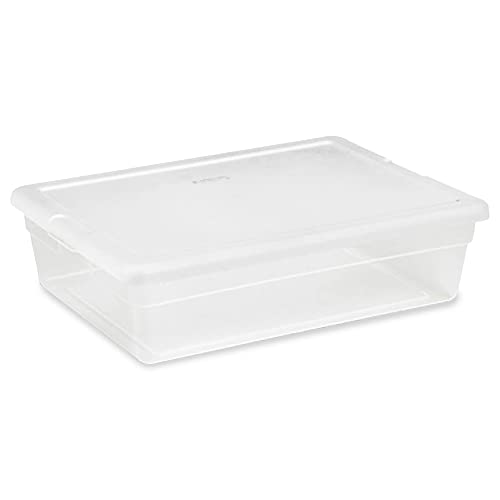 Sterilite 28 Quart Multipurpose Plastic Closet or Under Bed Storage Container Totes for Home or Office Organization, Clear (30 Pack) | The Storepaperoomates Retail Market - Fast Affordable Shopping
