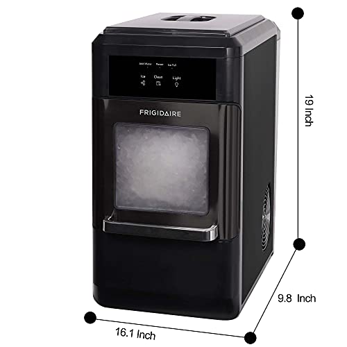 Frigidaire EFIC237 Countertop Crunchy Chewable Nugget Ice Maker, 44lbs per day, Auto Self Cleaning, Black Stainless | The Storepaperoomates Retail Market - Fast Affordable Shopping