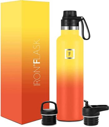 IRON °FLASK Sports Water Bottle – 24 Oz, 3 Lids (Spout Lid), Leak Proof, Vacuum Insulated Stainless Steel, Hot Cold, Double Walled, Thermo Mug, Standard Metal Canteen | The Storepaperoomates Retail Market - Fast Affordable Shopping