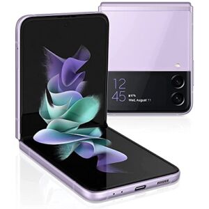 Samsung Galaxy Z Flip3 5G (128GB, 8GB) 6.7″ AMOLED, Snapdragon 888, 5G VoLTE, Fully Unlocked, F711U, Lavender (Renewed)